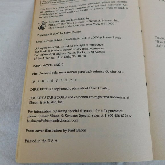 Lot 4 Clive Cussler NUMA Files PB Blue Gold Rising Sea Pharoahs Secret Zero Hour - Picture 5 of 11